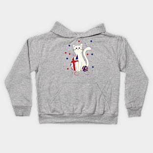 British Kitty Cat with String Kids Hoodie